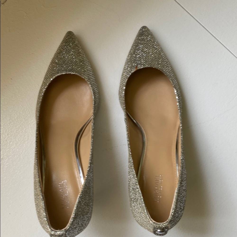 Michael Kors Silver Heels Sparkly Elegance